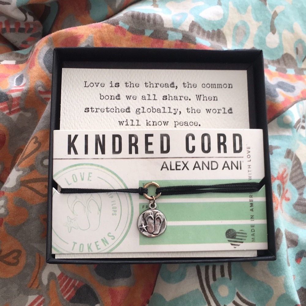 Alex and Ani cord layering bracelet - flip flops